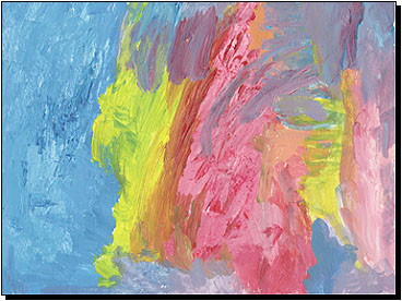 Peinture d'Isabelle Fillon : Joyeux univers de la vie sur terre